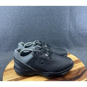 FootJoy Sport LT Mens Size 11M Black Grey Leather Golf Shoes 58085